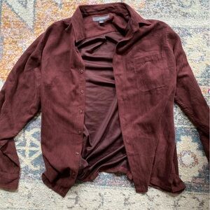 Croft & Barrow burgundy suede shirt